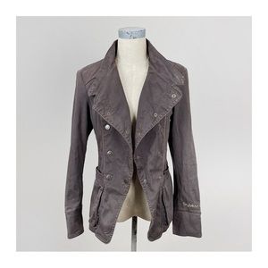 Byblos Blu Made In Italy Military Slim Fitted Button Jacket Size Medium